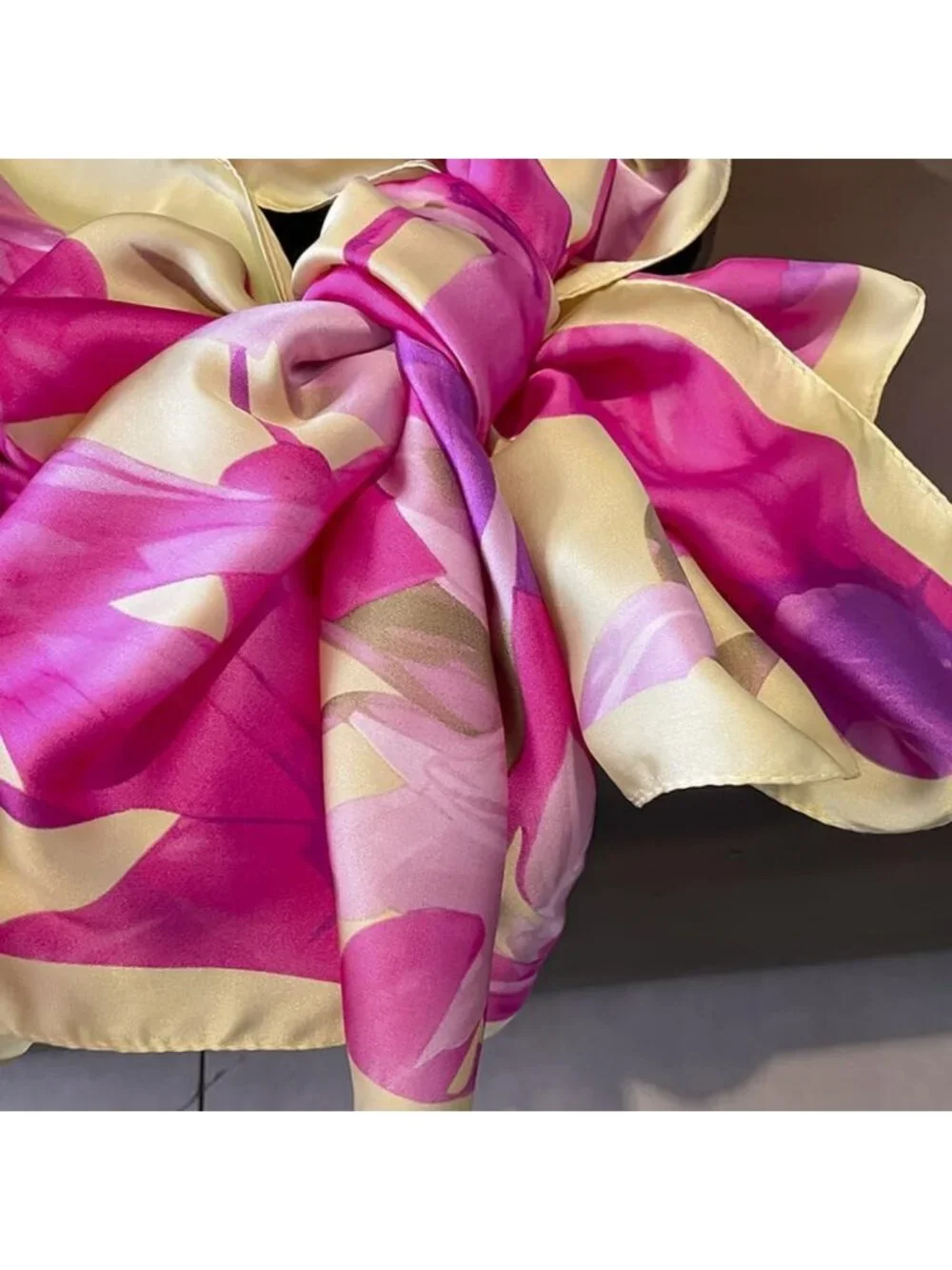 Luxury Oversized Silk Scarf - Lightweight Satin Shawl Wrap for Fashionable Style